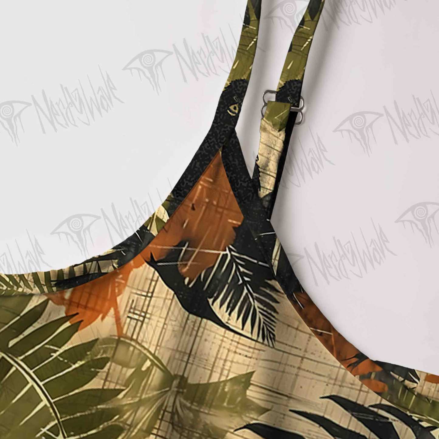 Bigfoot in Forest Night Strap Midi Sundress