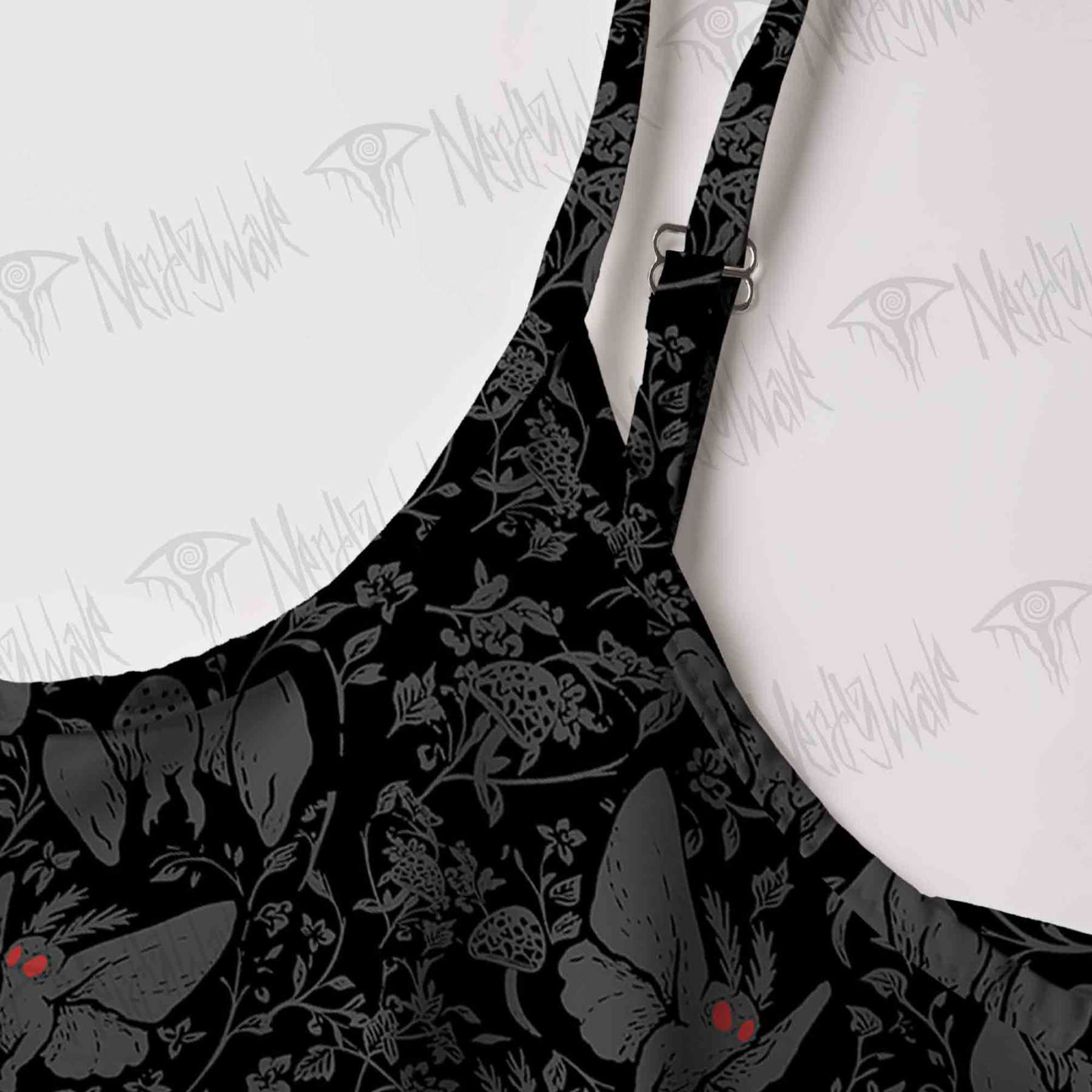 Mothman in the Jungle Strap Midi Sundress
