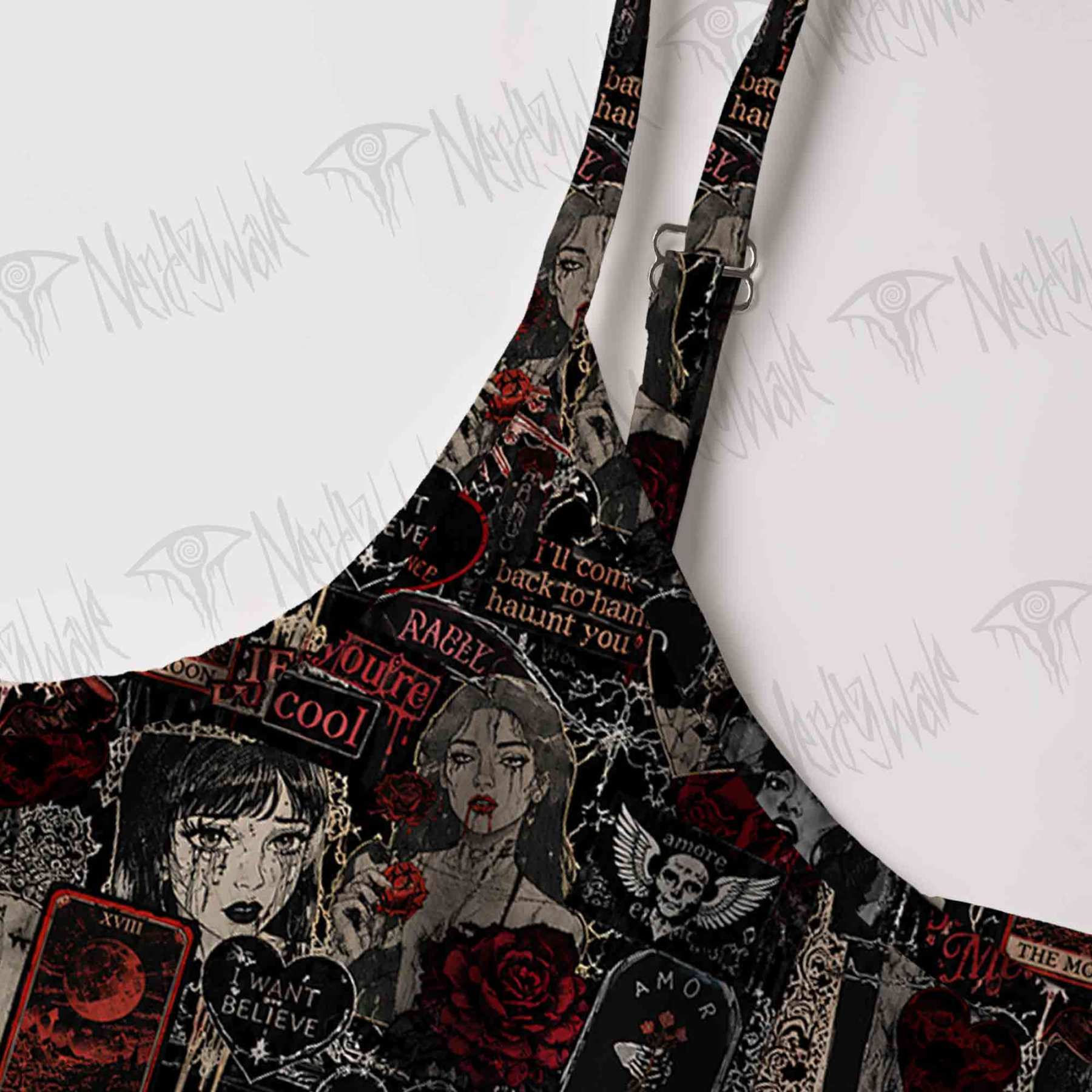 Vintage Stay Spooky Strap Midi Sundress
