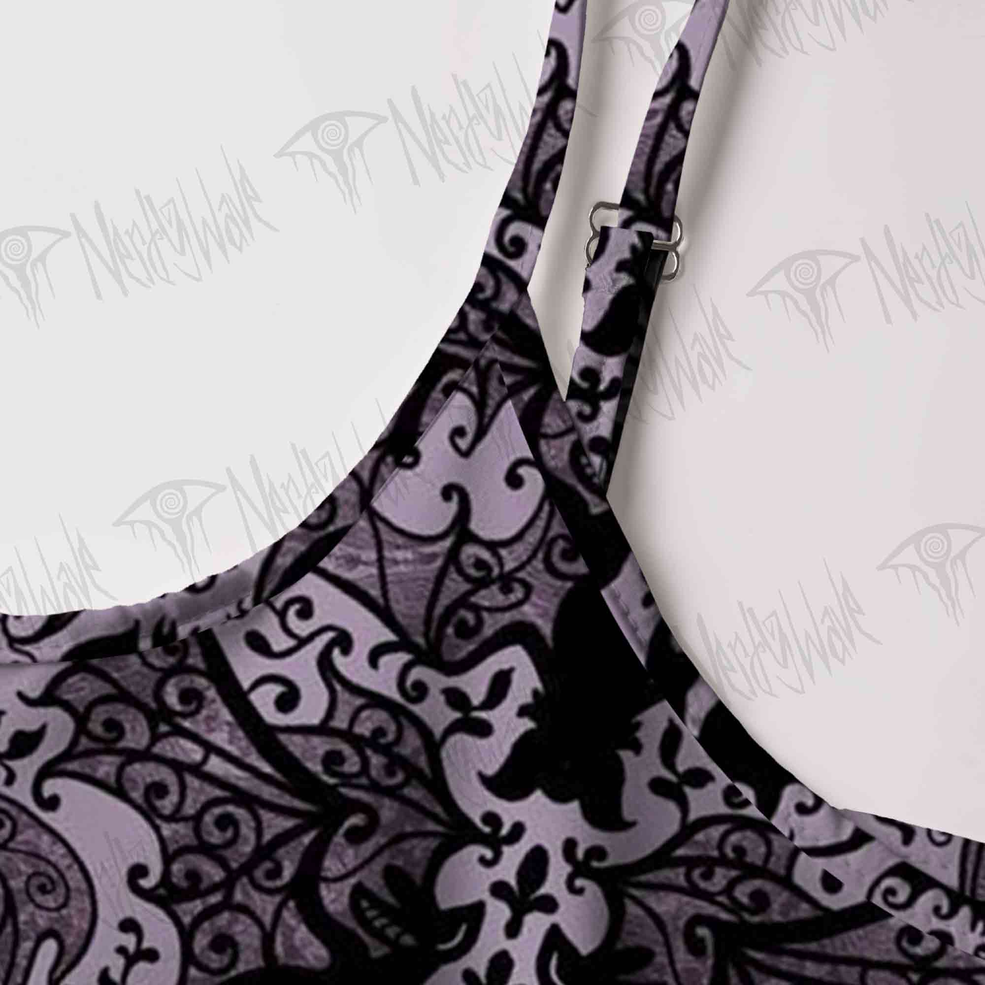 Gothic Bats Tie Strap Midi Sundress