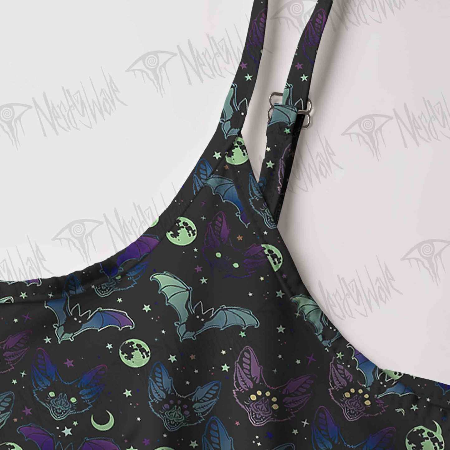 Bats Strap Midi Sundress