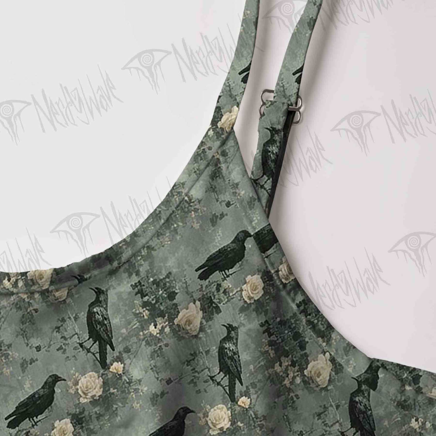 Raven's Requiem Strap Midi Sundress