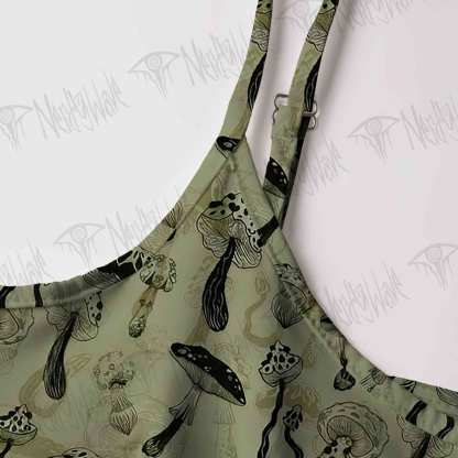 Mushroom Strap Midi Sundress
