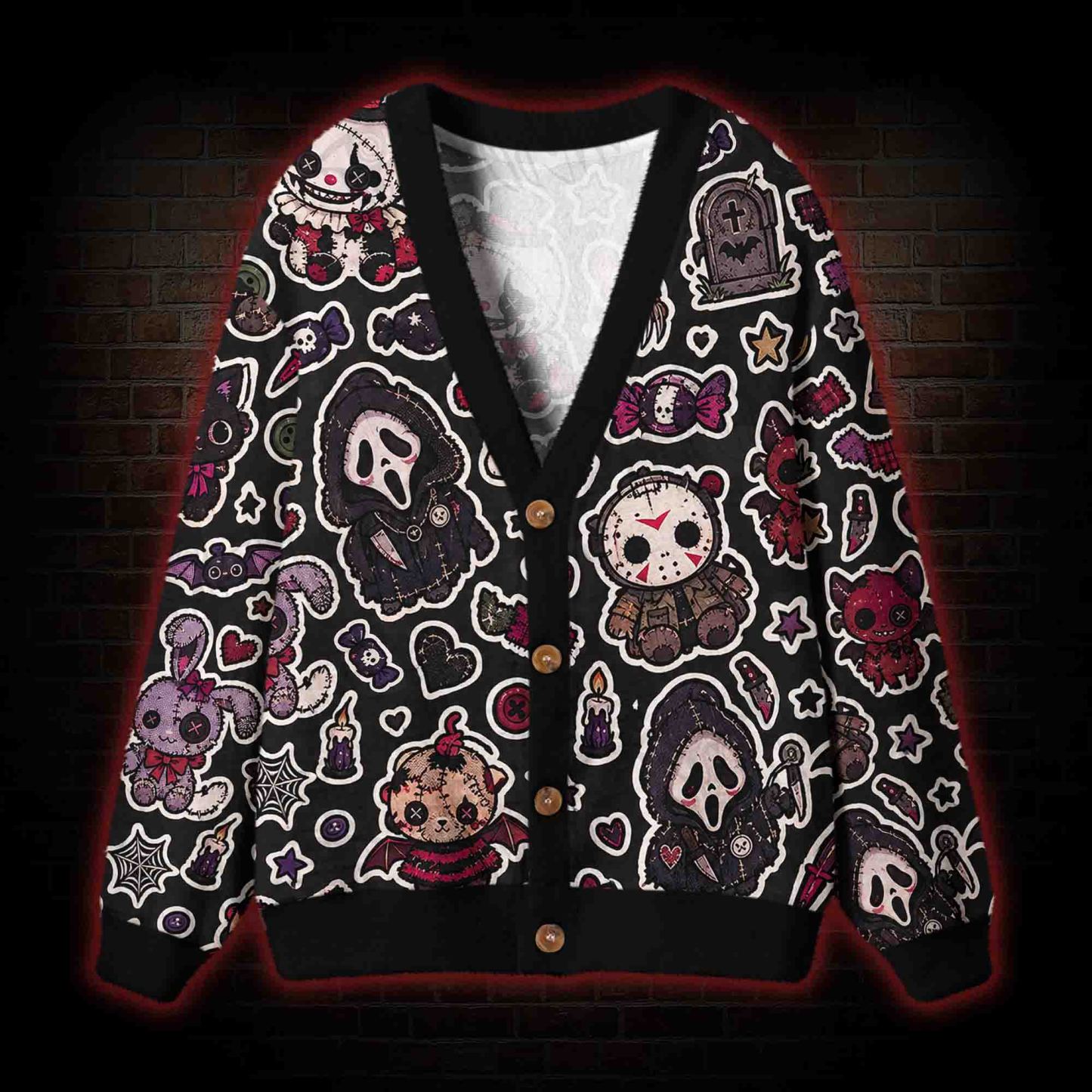 Kawaii Horror Parade Cardigan Sweater