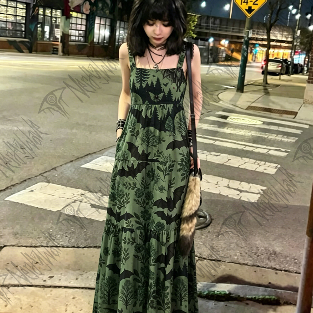Home of the Mothman Wide Straps Maxi Dress