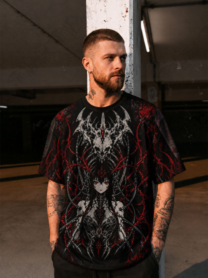 Thorn Blood Anime Maiden Eco Graphic T-shirt