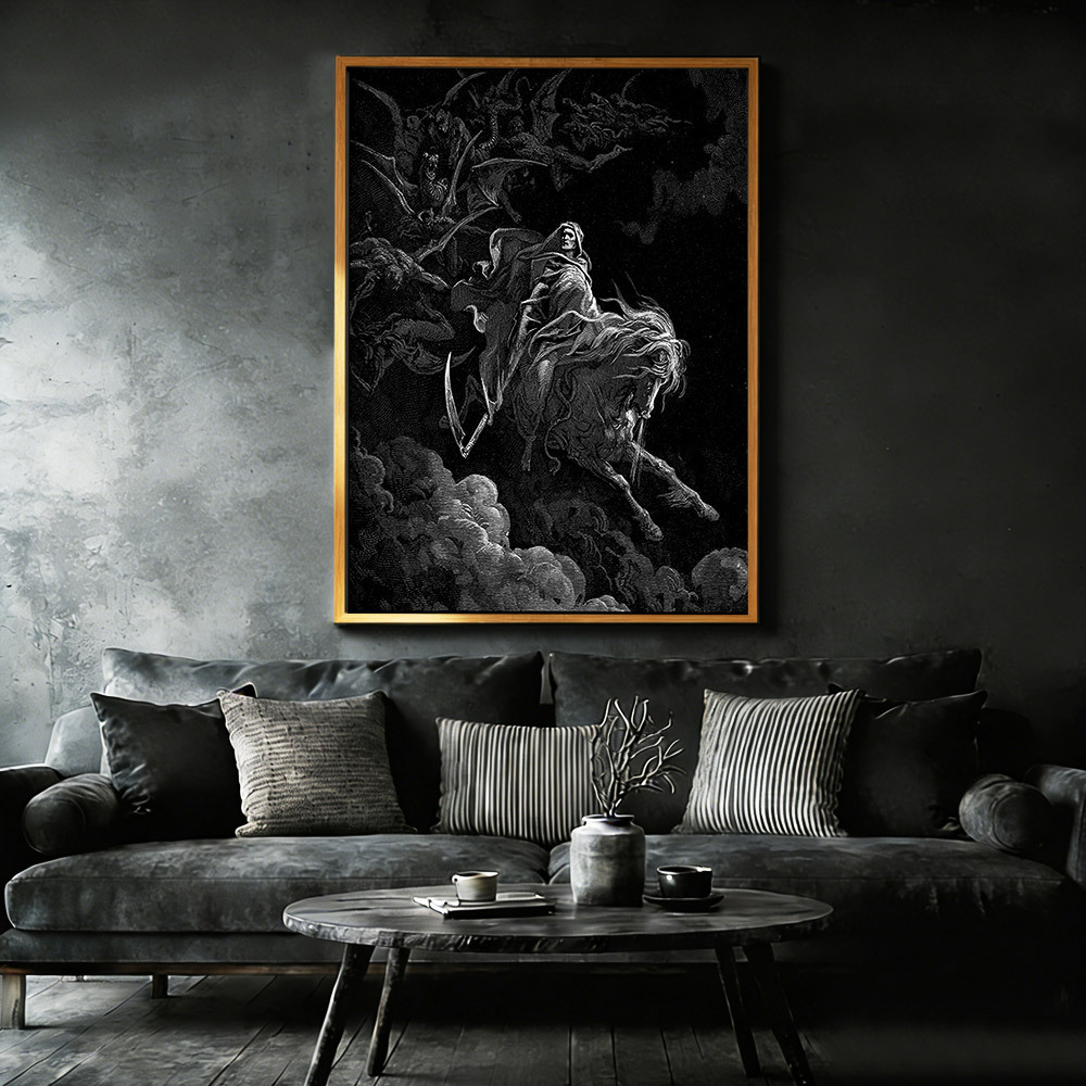 Death on the Pale Horse Framed Canvas Print