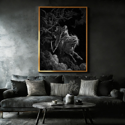Death on the Pale Horse Framed Canvas Print