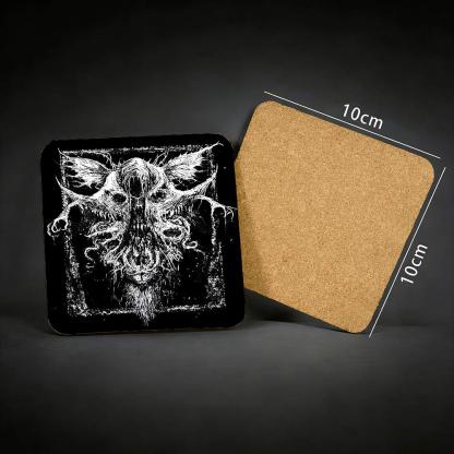 Shadow of The Demon Cork Coasters