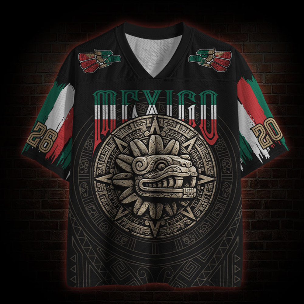 Personalized Mexico Sun Stone Mesh Jersey