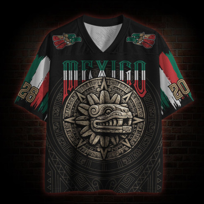 Personalized Mexico Sun Stone Mesh Jersey