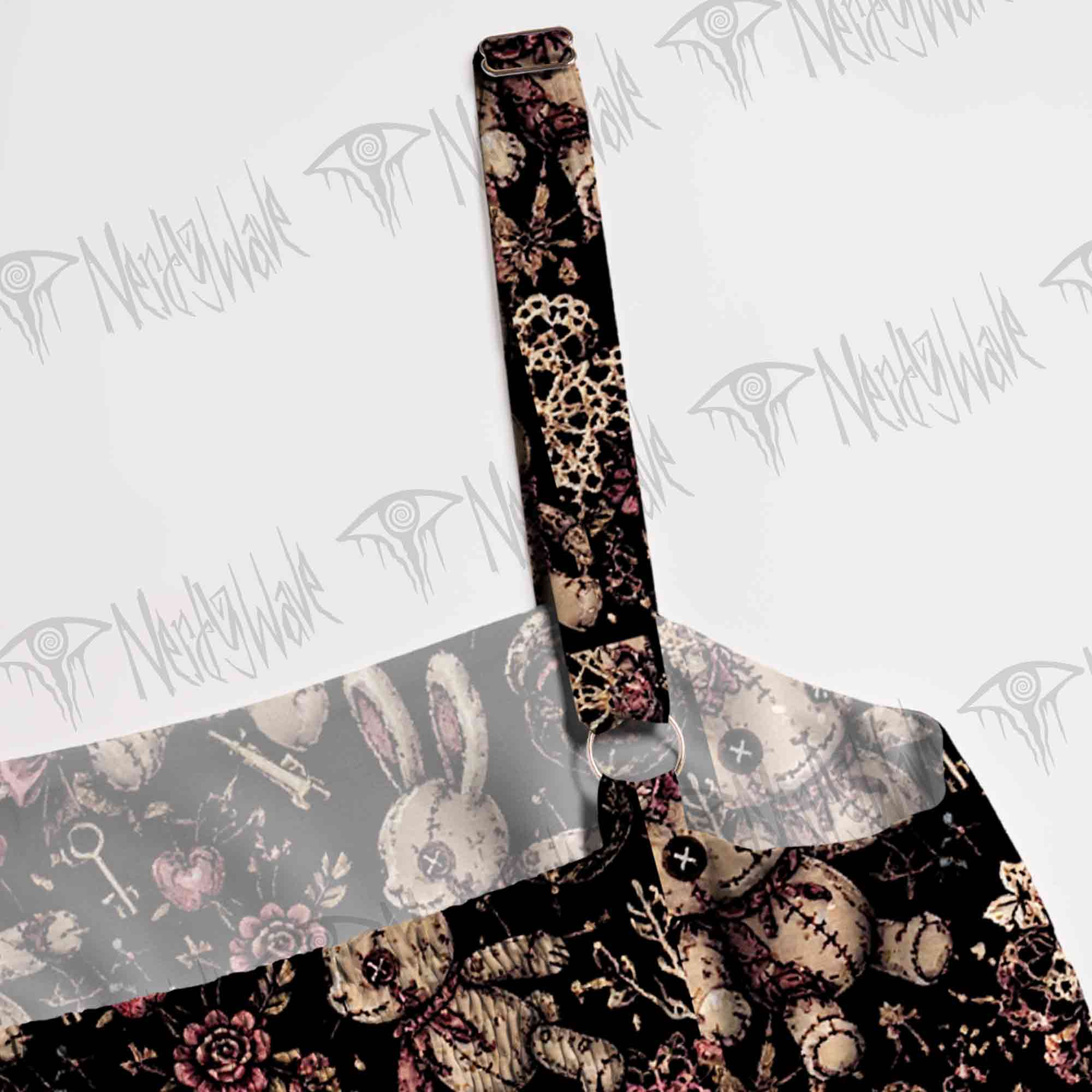 Button Eyes Wide Straps Maxi Dress
