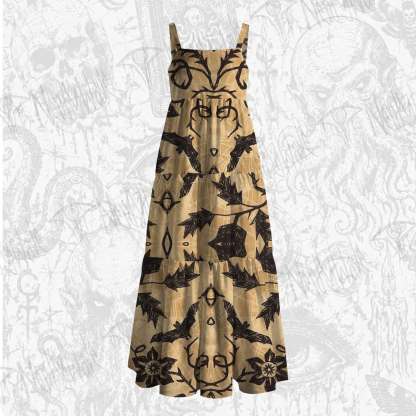 Vine Wide Straps Maxi Dress