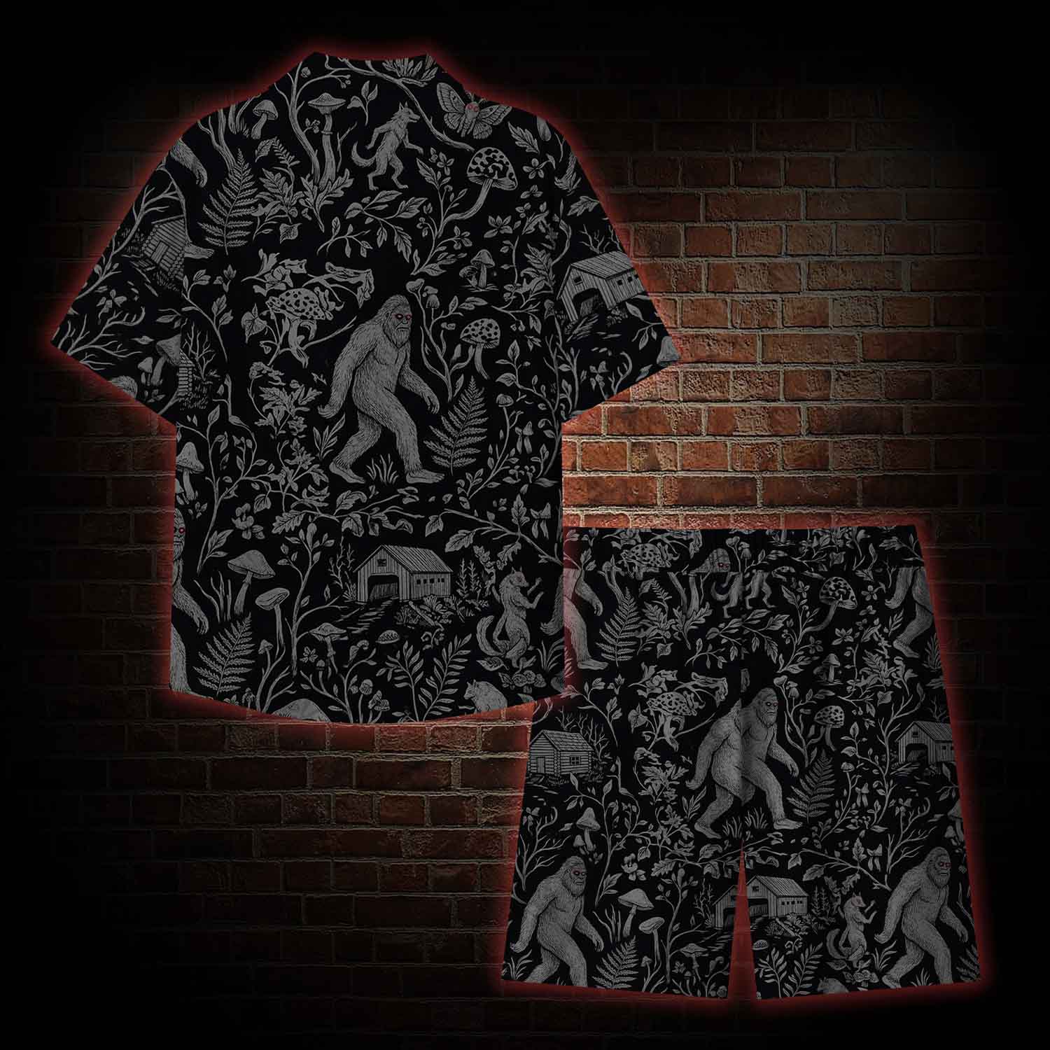  Cryptid Forest Lightweight Hawaiian Shirt