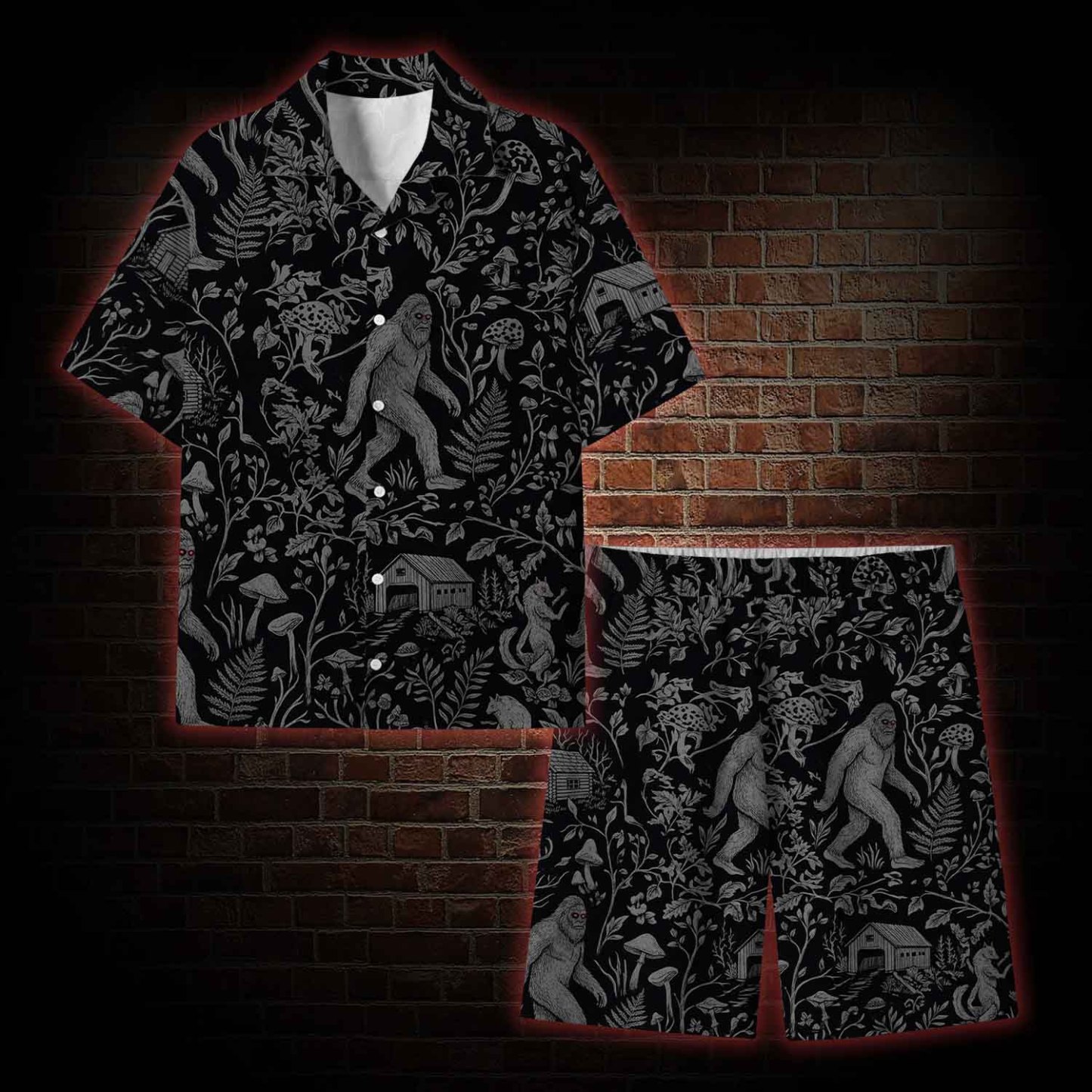  Cryptid Forest Lightweight Hawaiian Shirt