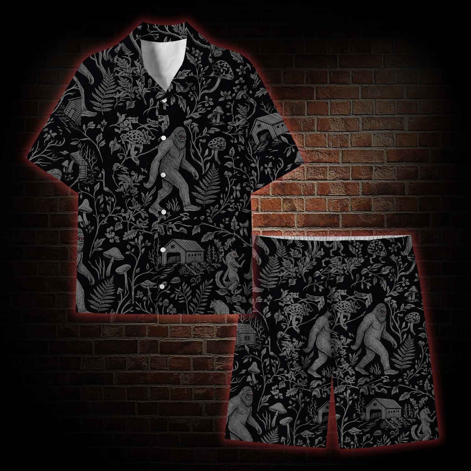  Cryptid Forest Lightweight Hawaiian Shirt