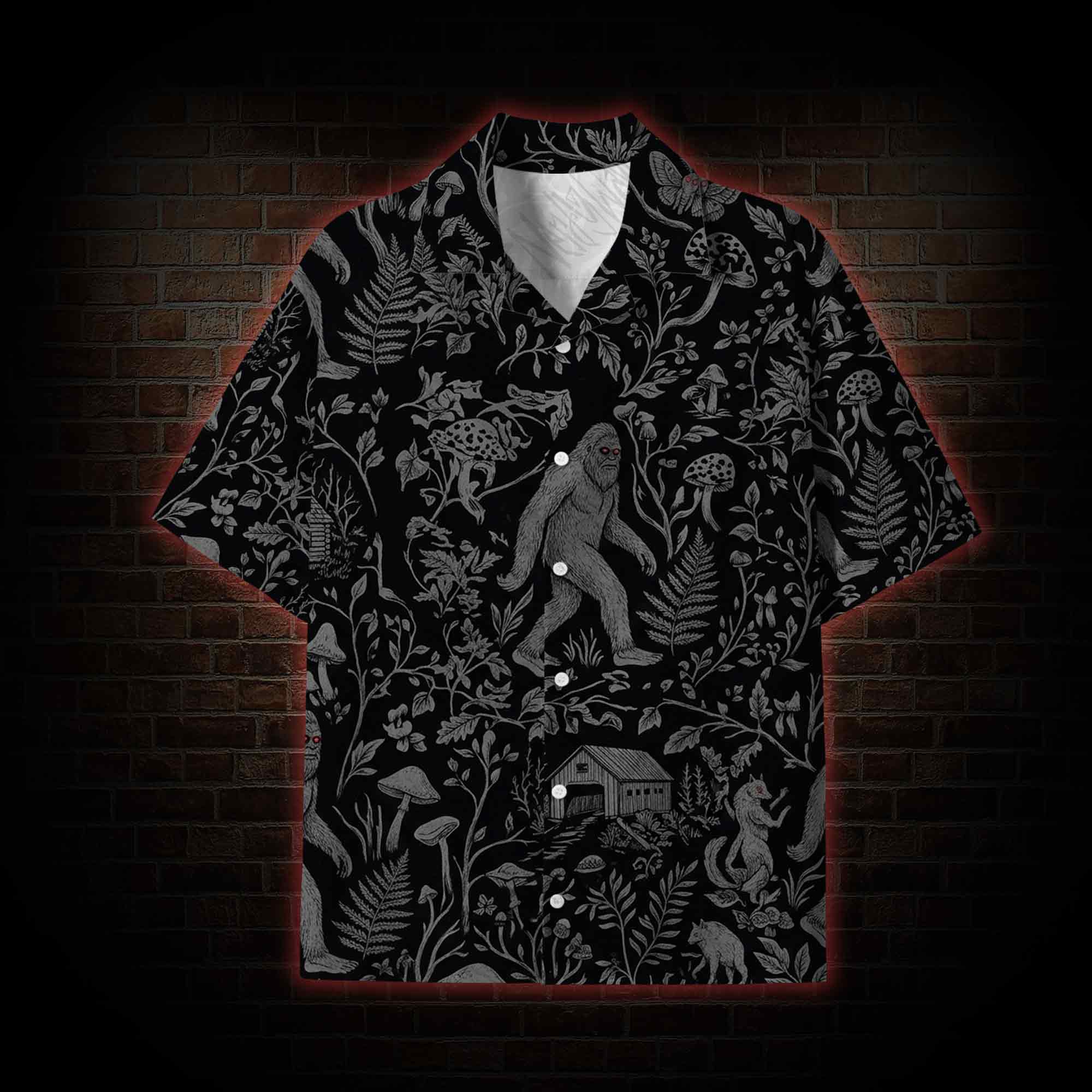  Cryptid Forest Lightweight Hawaiian Shirt