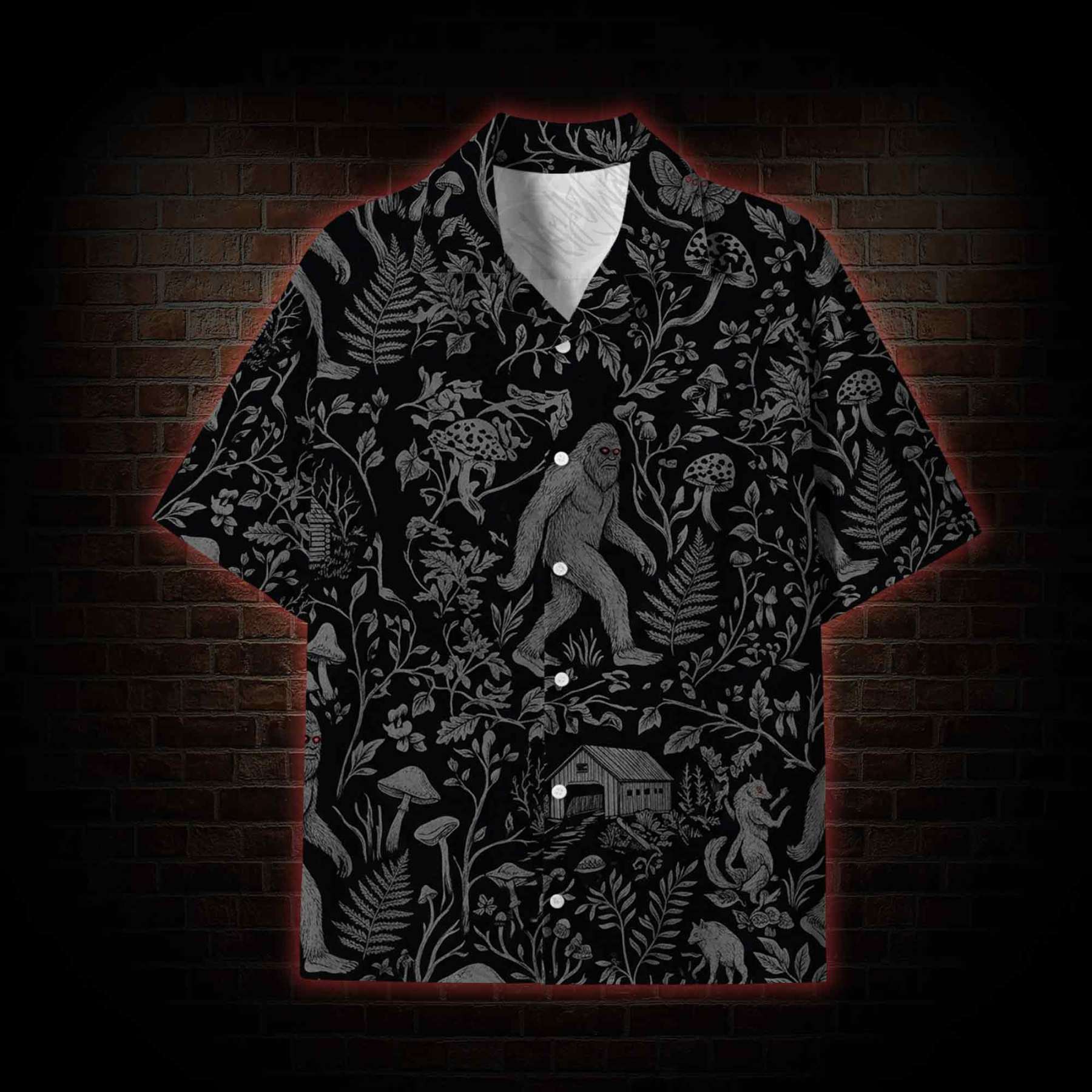  Cryptid Forest Lightweight Hawaiian Shirt
