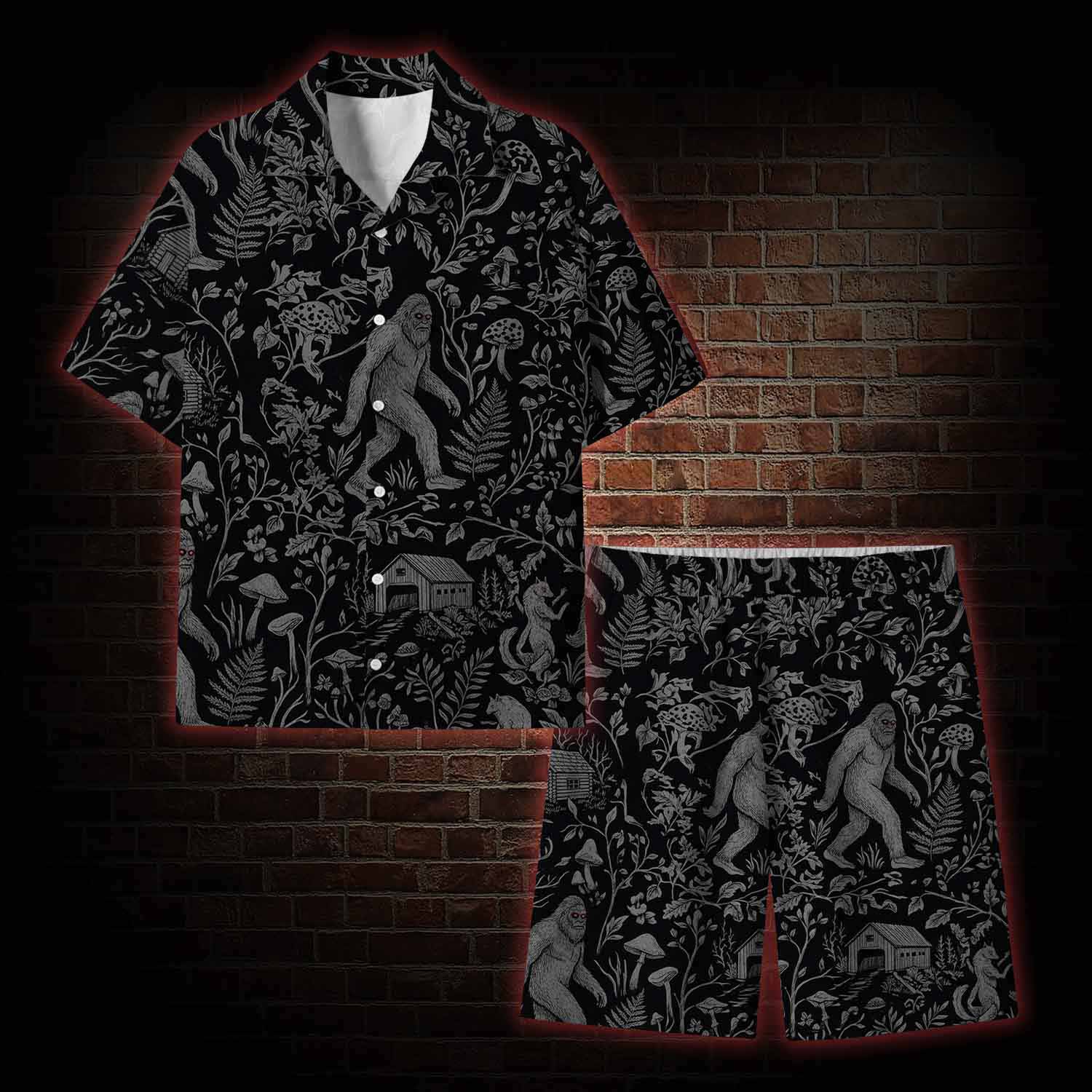  Cryptid Forest Lightweight Hawaiian Shirt