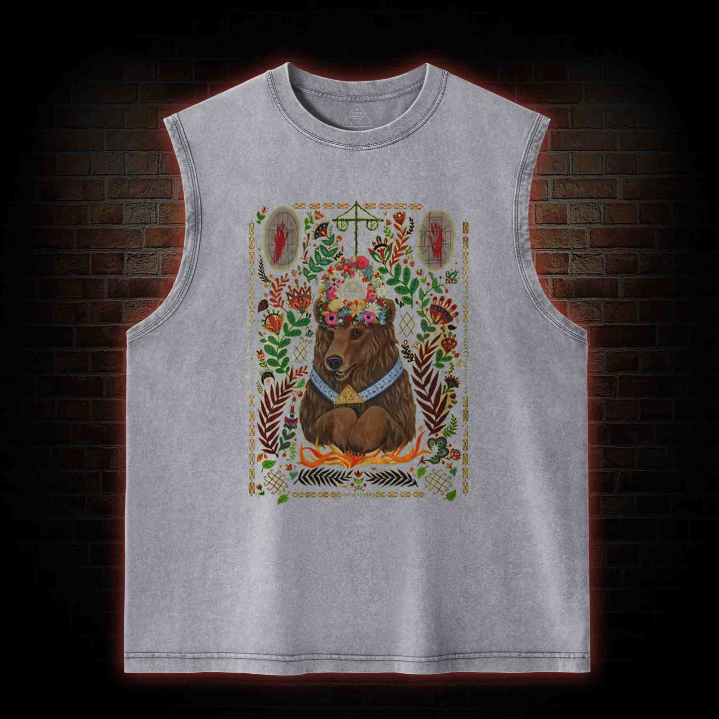 We View Life as a Circle Washed Tank Top