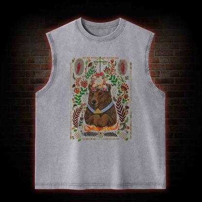 We View Life as a Circle Washed Tank Top