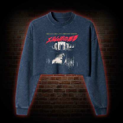 Never Sleep Again Washed Cropped Sweatshirts