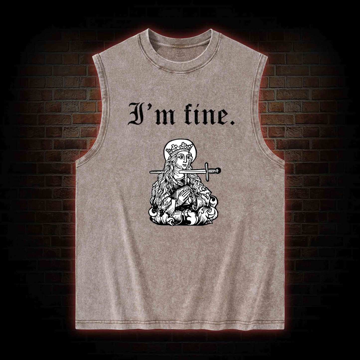 I'm Fine Washed Tank Top