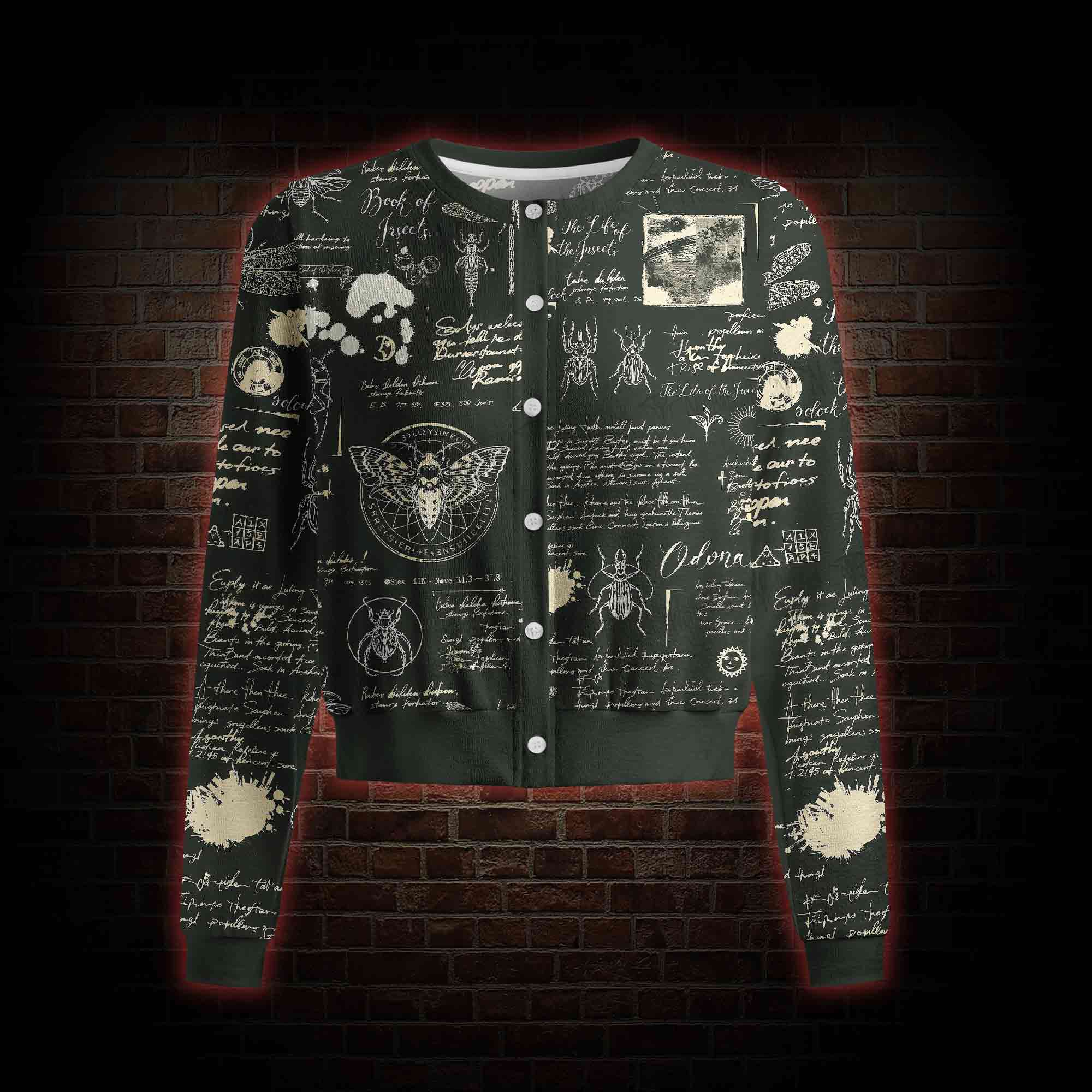 Retro Insects Cardigan Sweaters