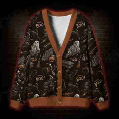 Ghostly Harvest Cardigan Sweater