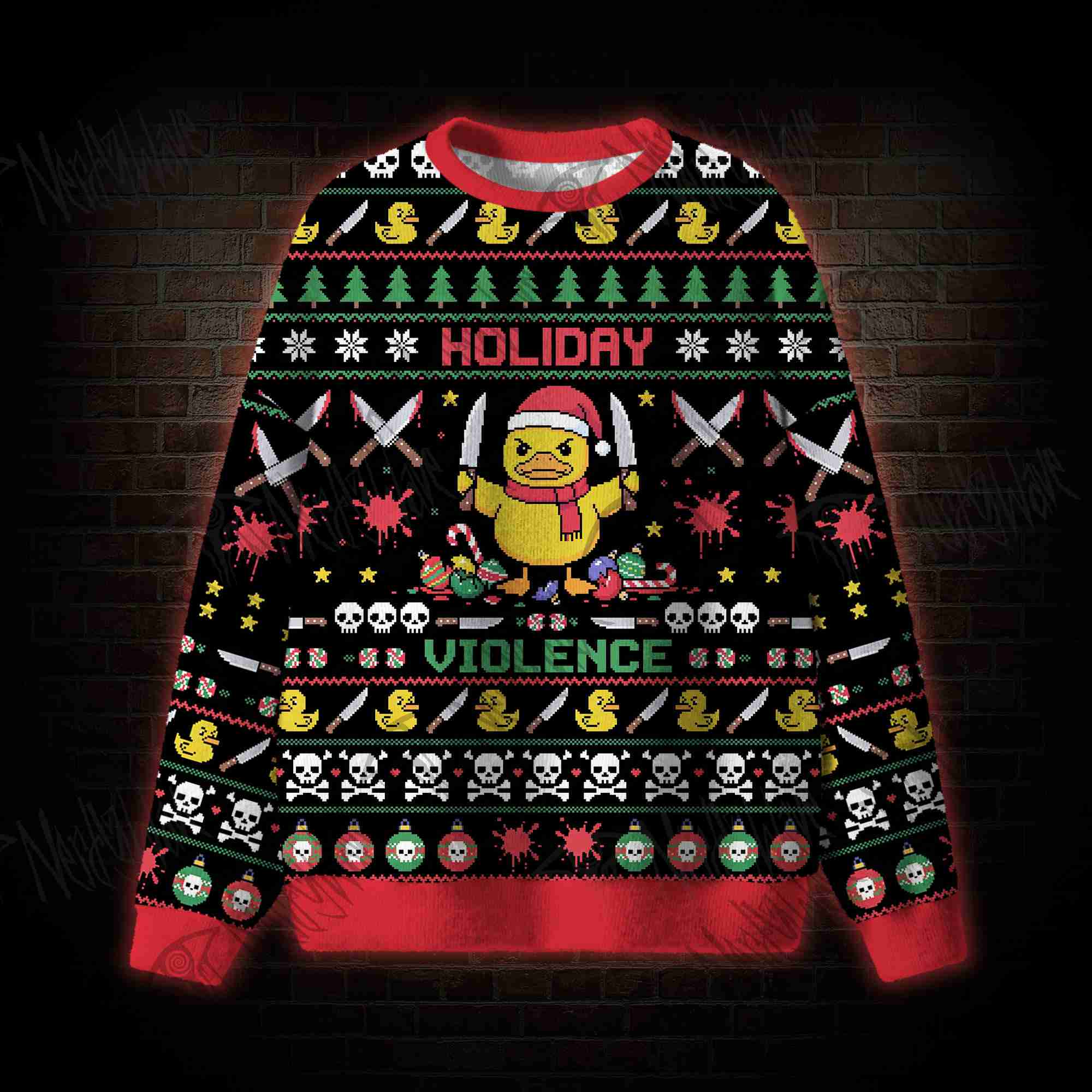Holiday Violence Ugly Sweatshirts