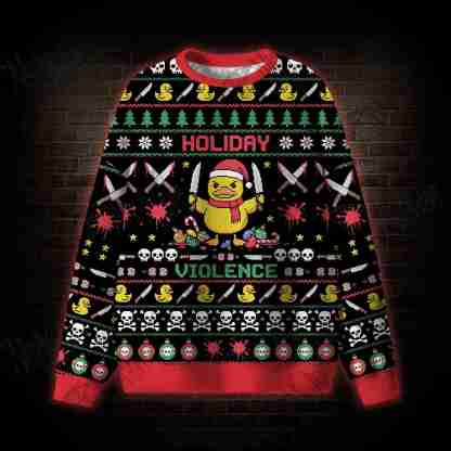 Holiday Violence Ugly Sweatshirts