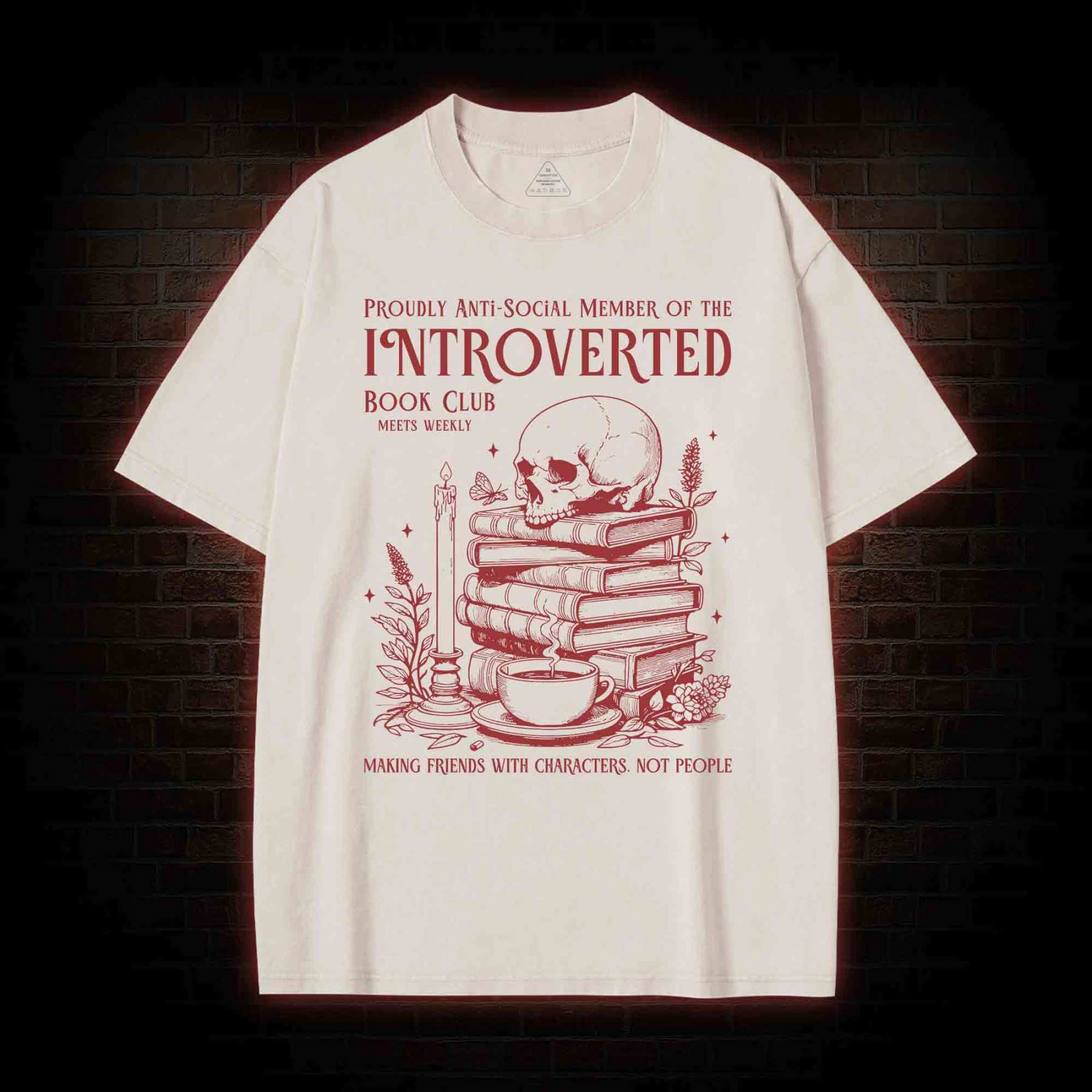 Introverted Book Club Washed T-shirt