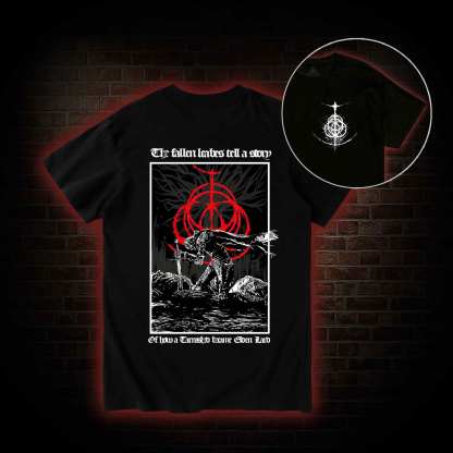 The Fallen Leaves Tell a Story Back Print T-Shirt