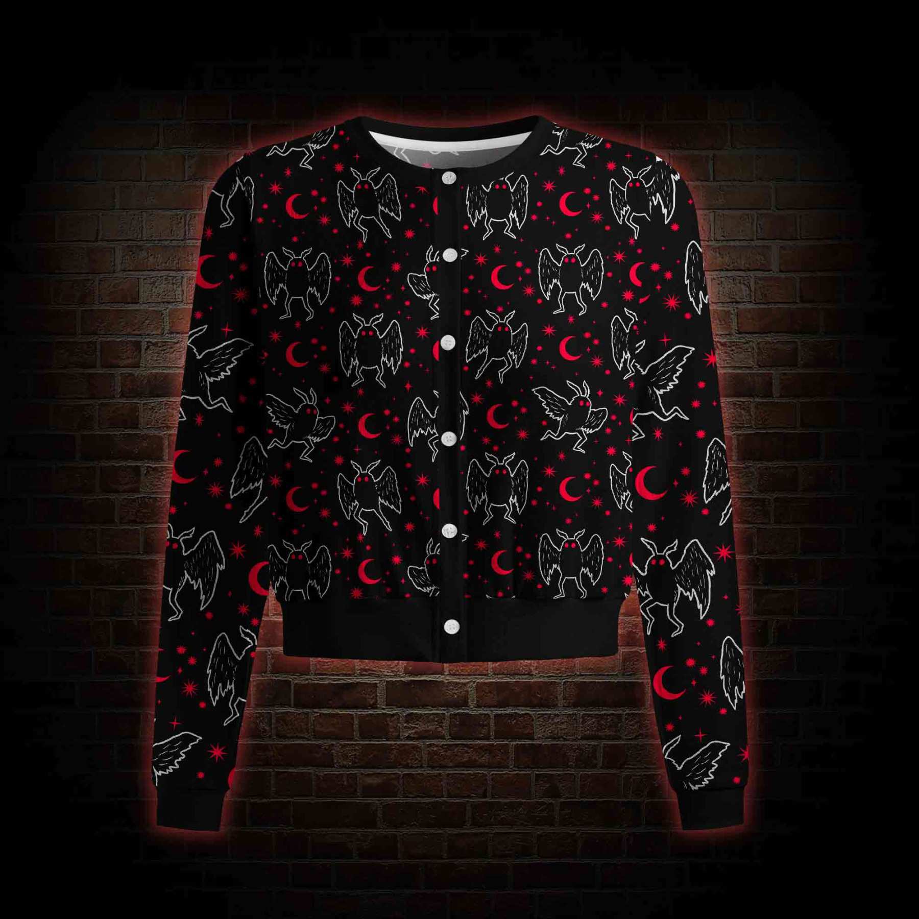 Mothman Night  Cardigan Sweaters