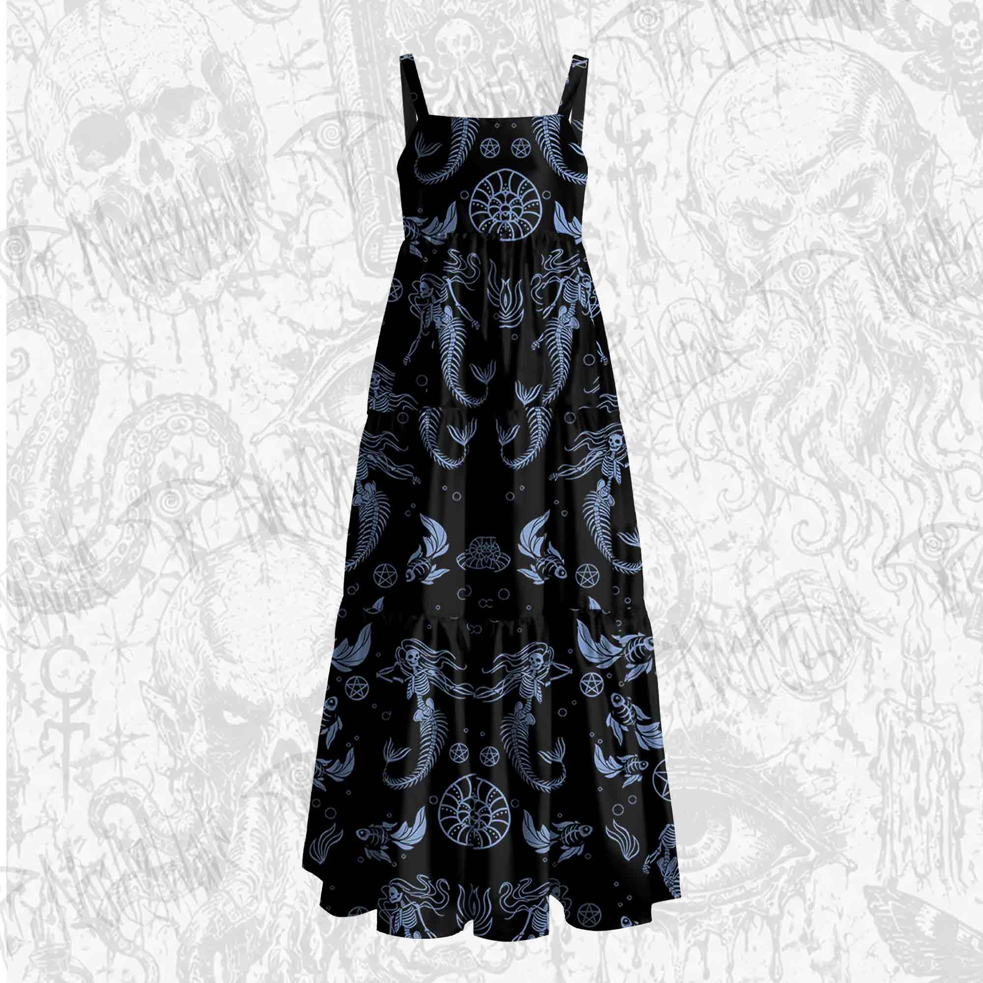 Mermaid Wide Straps Maxi Dress