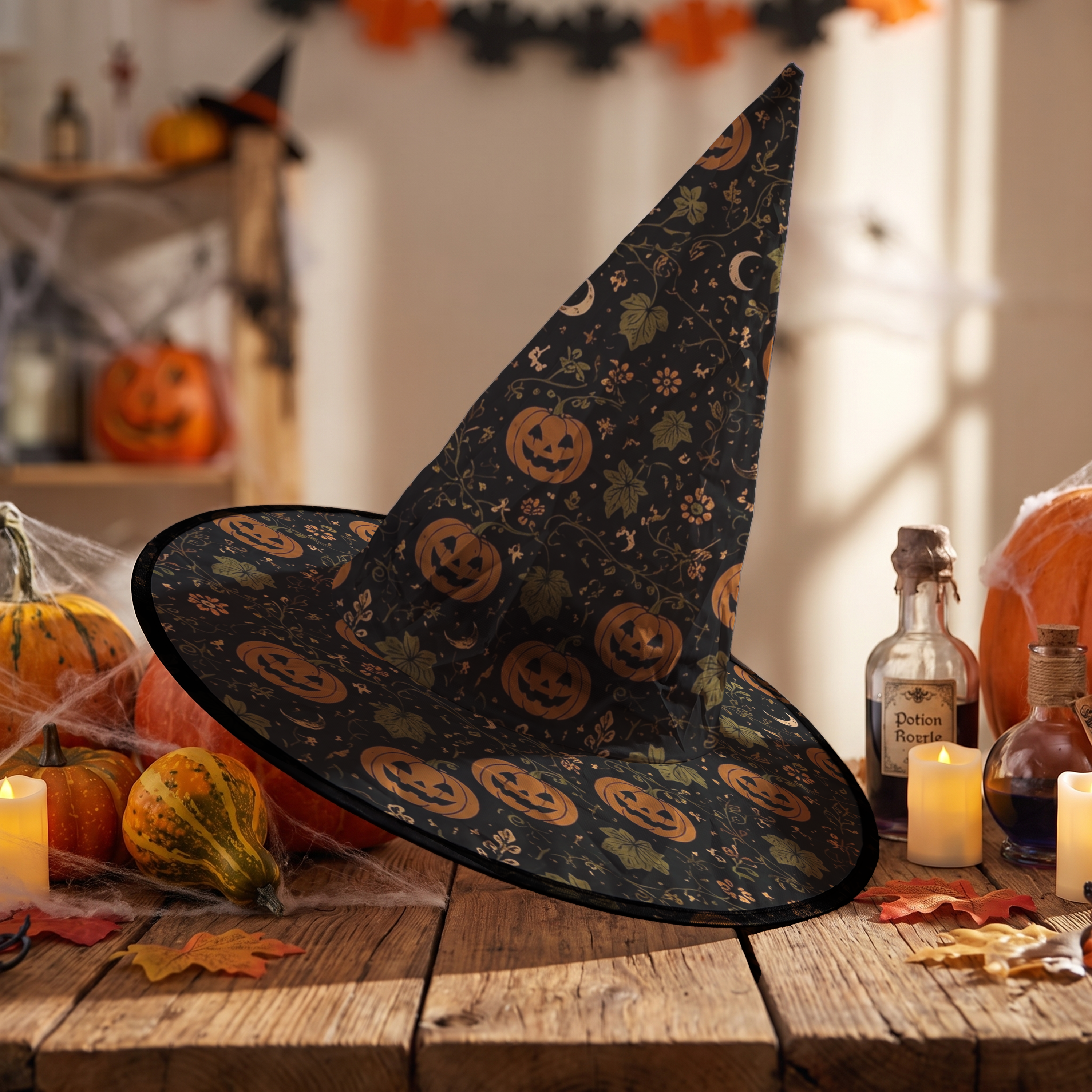 Pumpkin Halloween Witch Hat