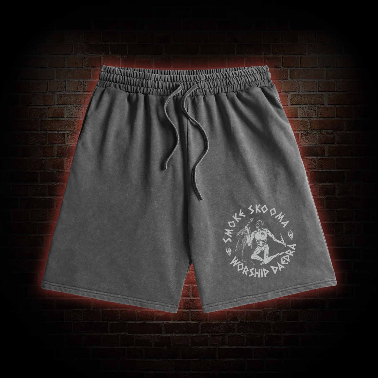 Smoke Skooma Worship Daedra Washed Shorts