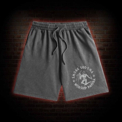 Smoke Skooma Worship Daedra Washed Shorts