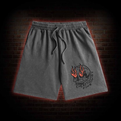 Everything Is Fine Washed Shorts