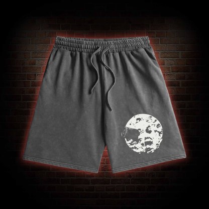 A Trip To The Moon 1902 Washed Shorts