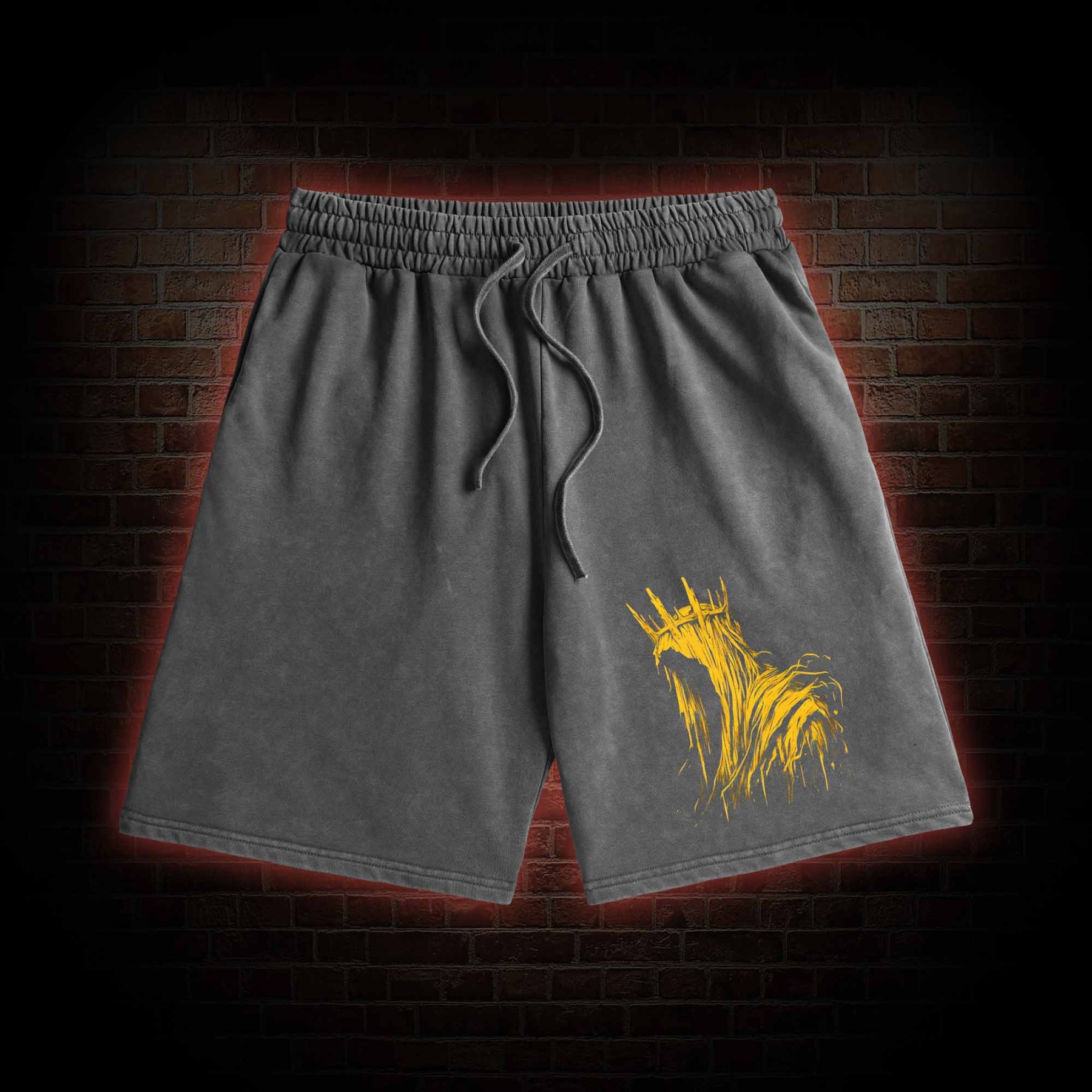 The King in Yellow Cthulhu Washed Shorts