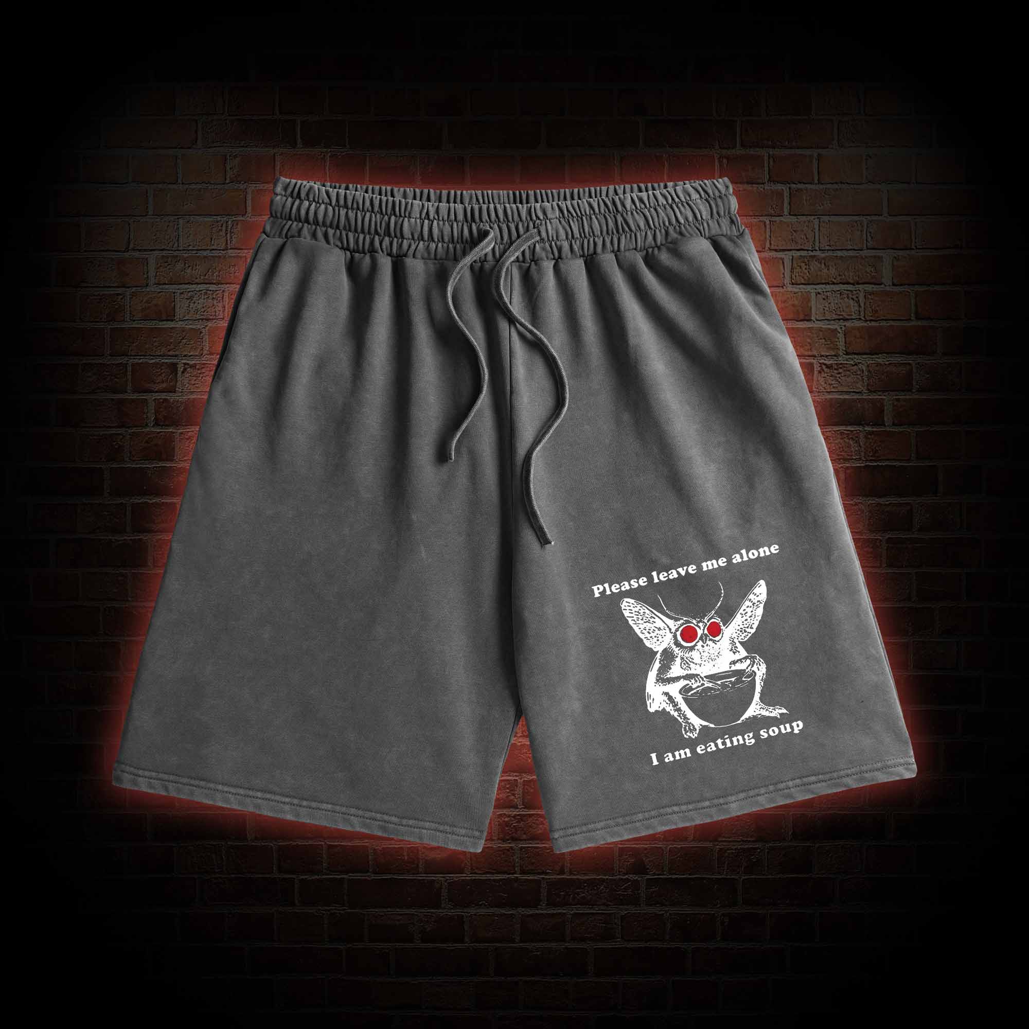 Mothman Eating Soup Washed Shorts