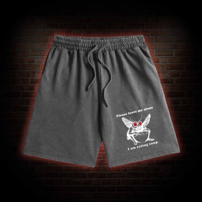 Mothman Eating Soup Washed Shorts