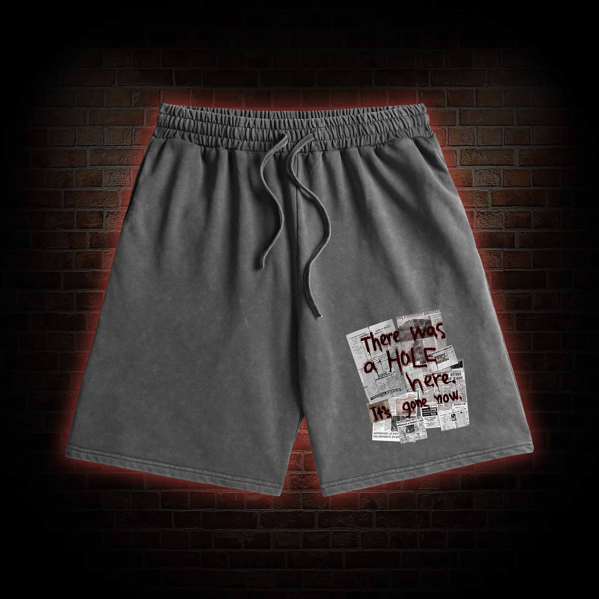 There Was a Hole Washed Shorts