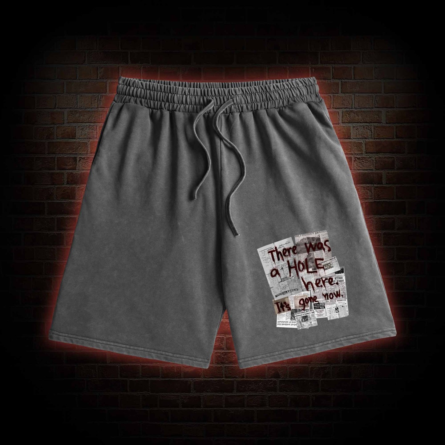 There Was a Hole Washed Shorts