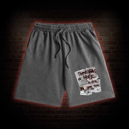 There Was a Hole Washed Shorts