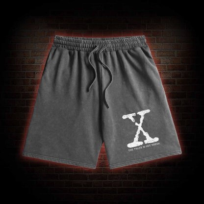 The True is Out There Retro Washed Shorts