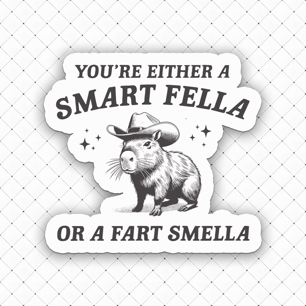 You're Either A Smart Fella Or A Fart Smella Sticker