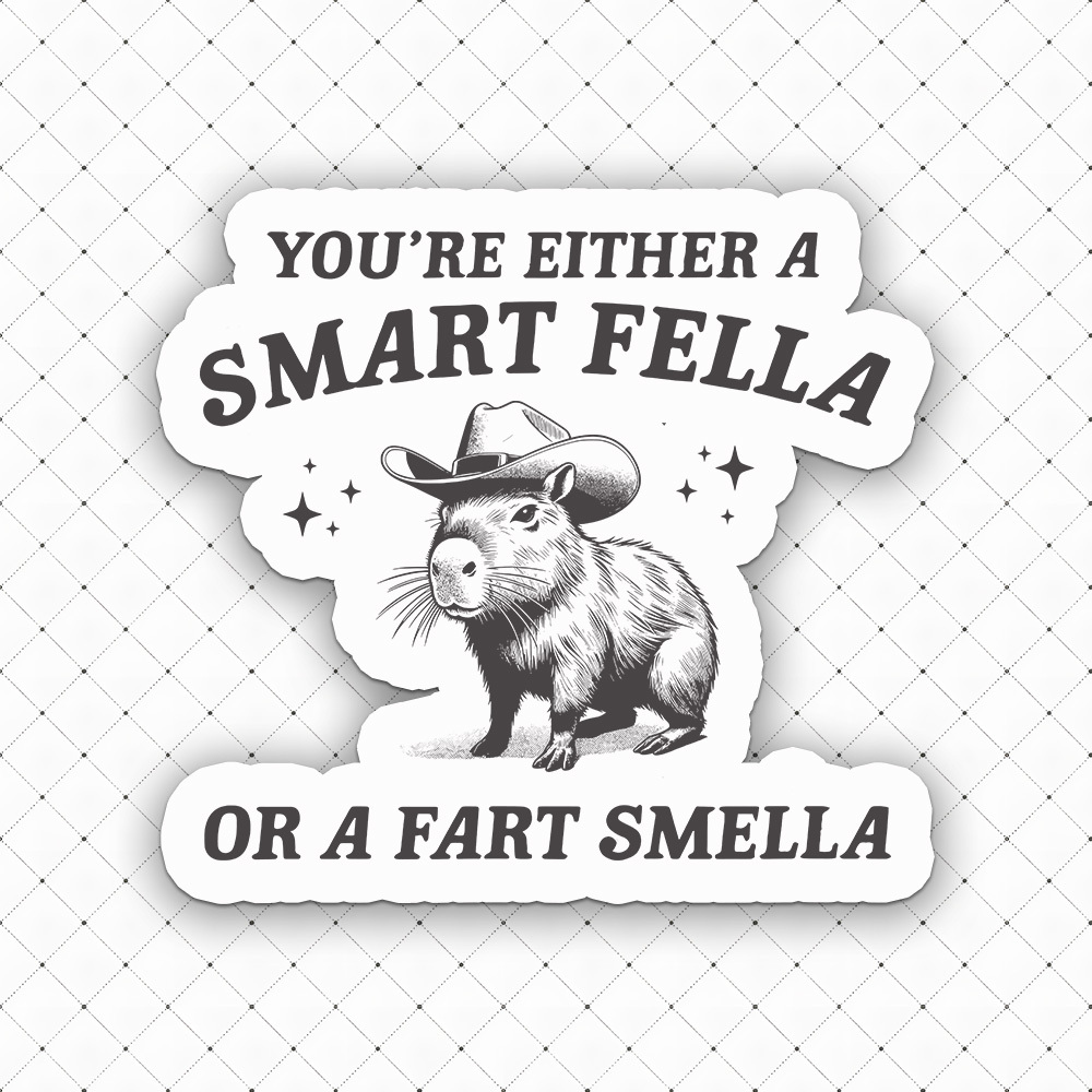 You're Either A Smart Fella Or A Fart Smella Sticker