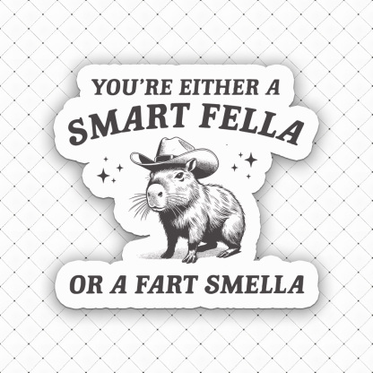 You're Either A Smart Fella Or A Fart Smella Sticker